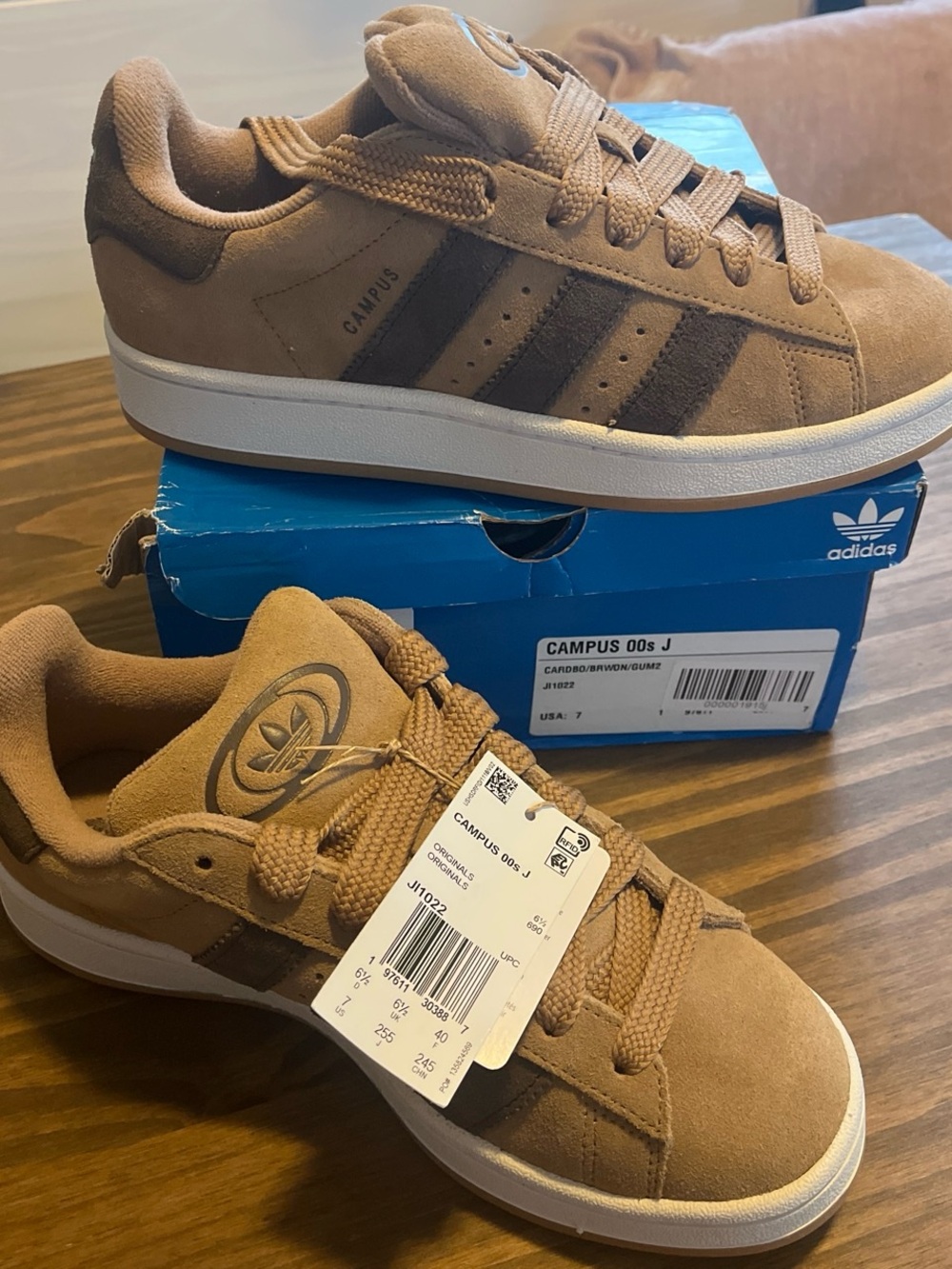 adidas Campus Suede Sneakers - Brown with Dark Brown Stripes